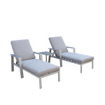 NEPTUNE Sunlounger set with drinks table