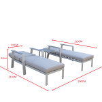 NEPTUNE Sunlounger set with drinks table