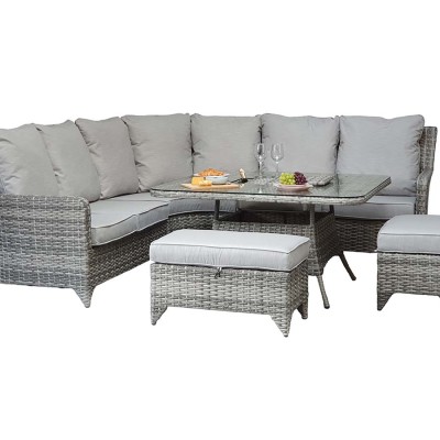 SARAH Grey corner dining with ice bucket