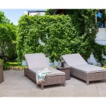 SARENA Sunbeds in Grey Alexandra Weave