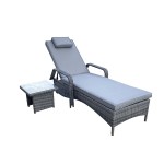SAVANNAH Single Sunbed Grey