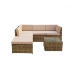 STELLA Corner sofa in Nature/Brown