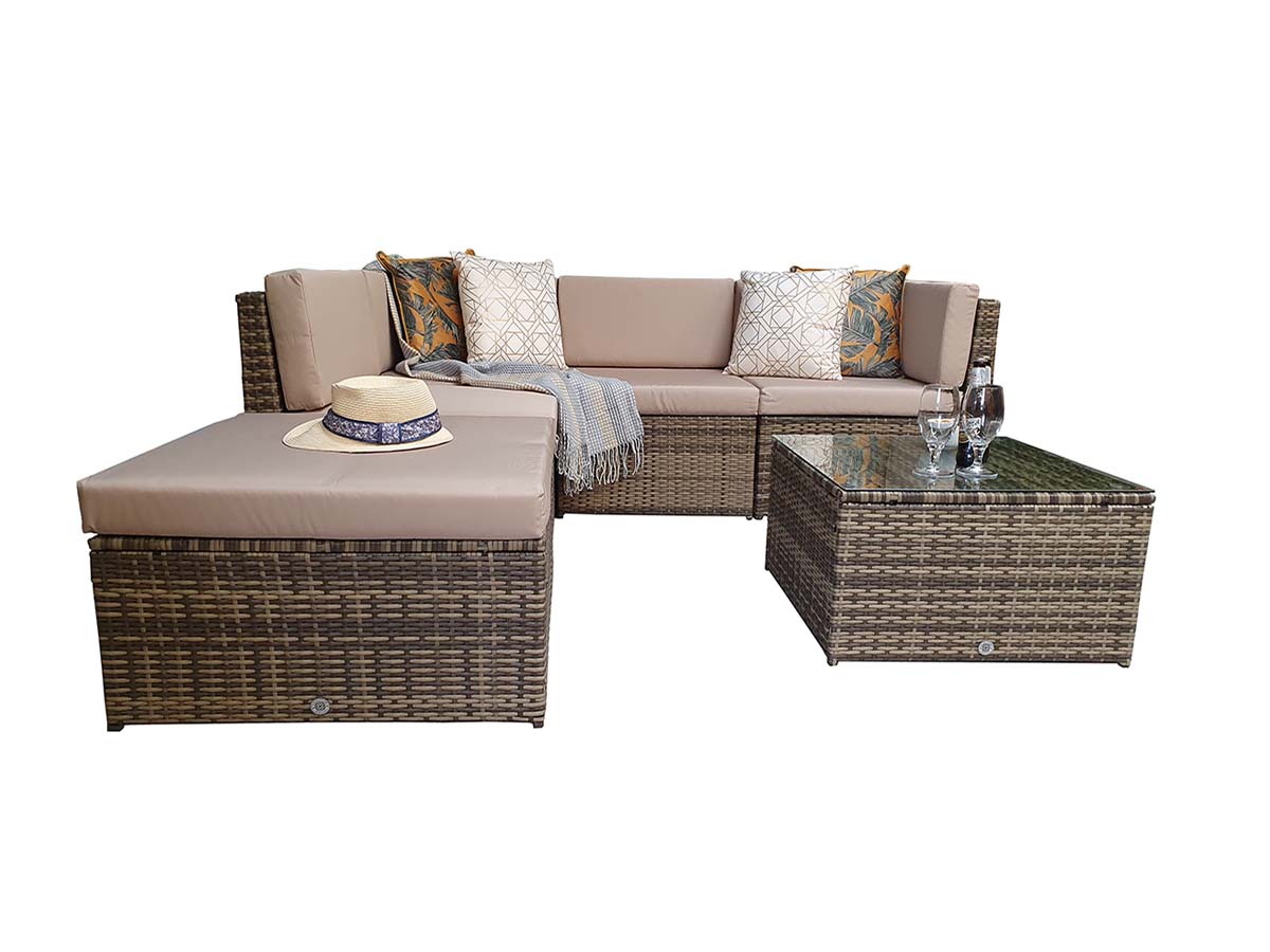 STELLA Corner sofa in Nature/Brown