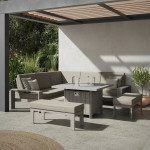 Venus corner sofa dining with Gas firepit
