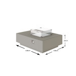 Venus square aluminium gas firepit