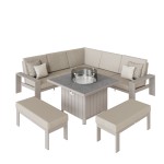 Venus corner sofa dining with Gas firepit