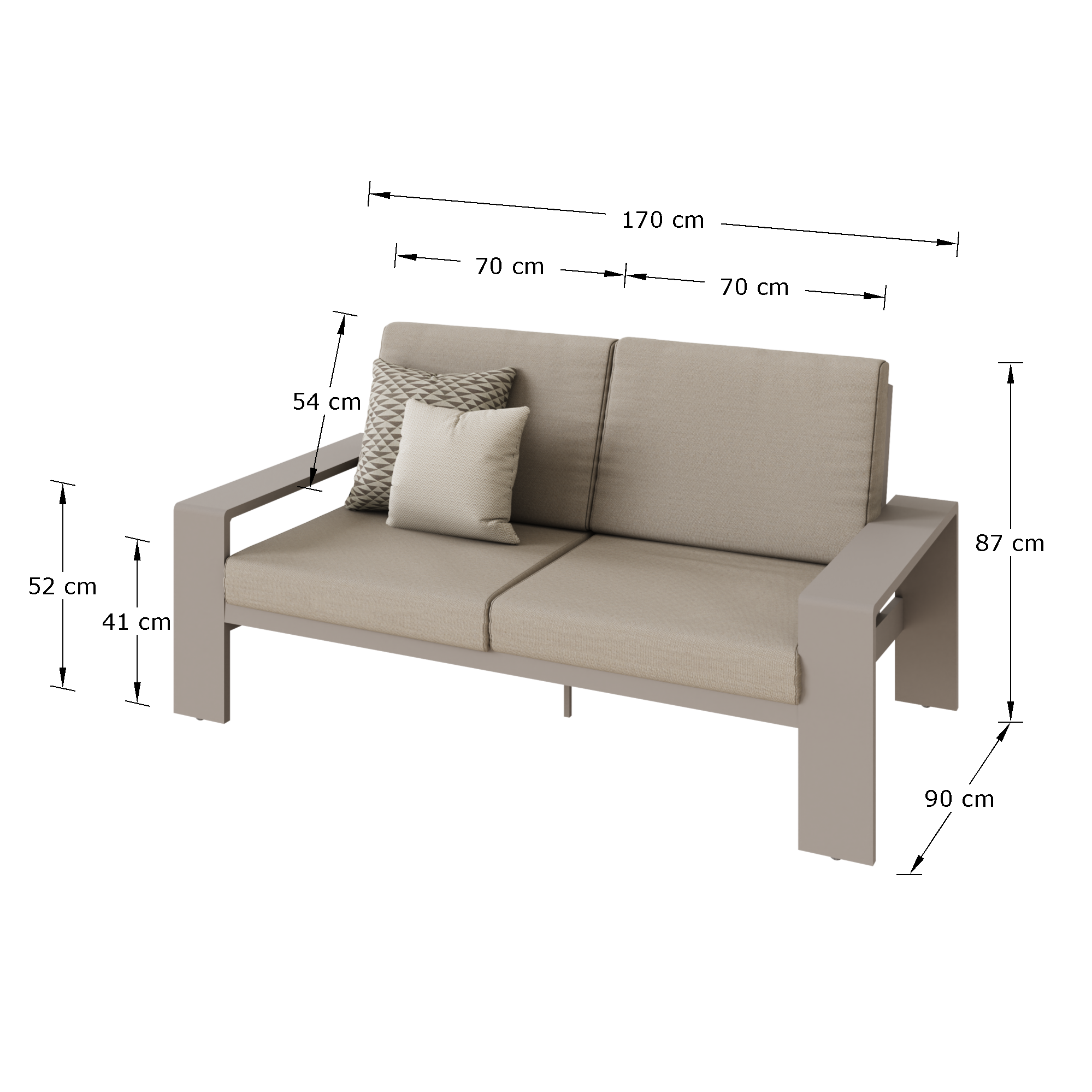 Venus pair of two seat sofas