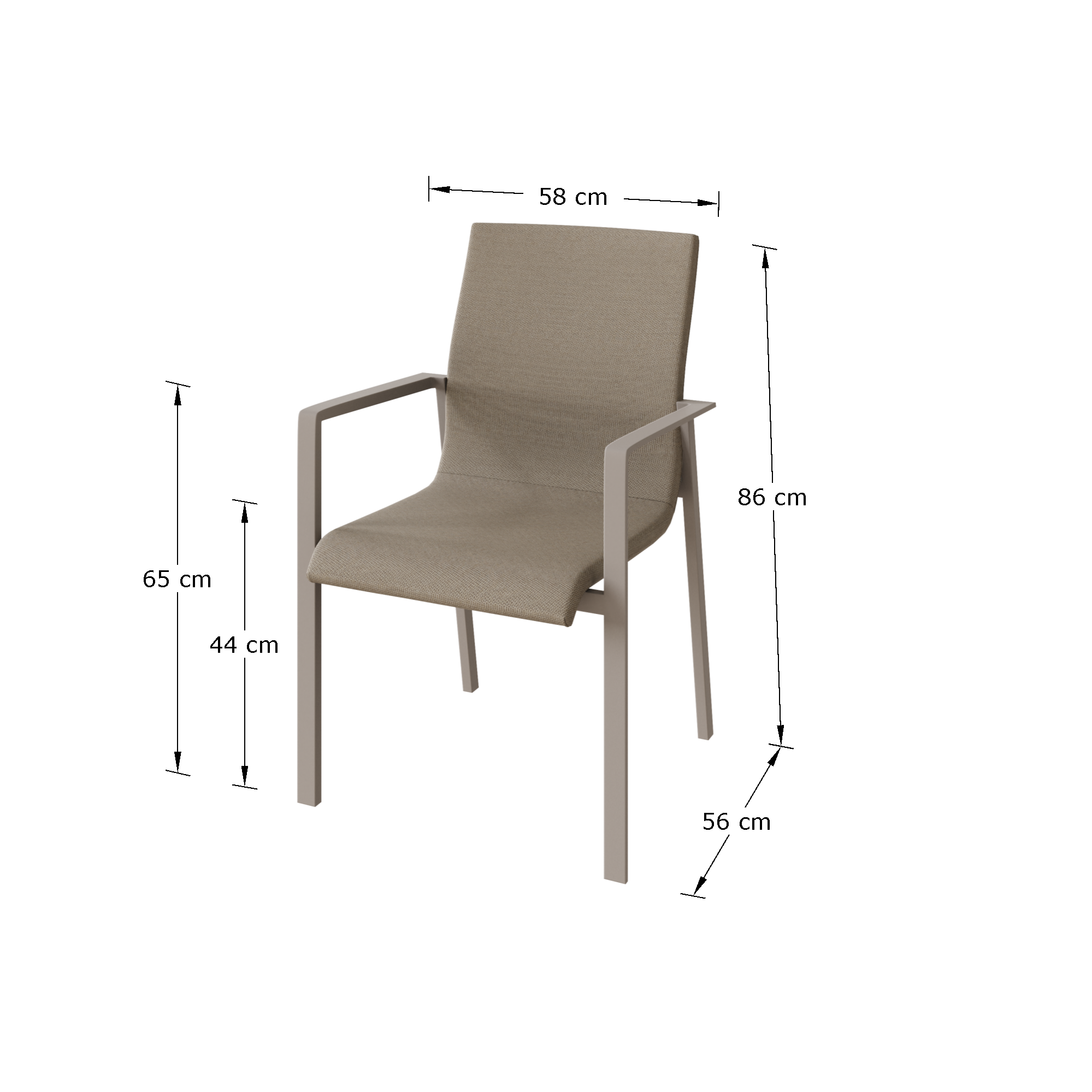 Venus fabric stacking chair