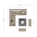 Venus corner sofa dining with Gas firepit