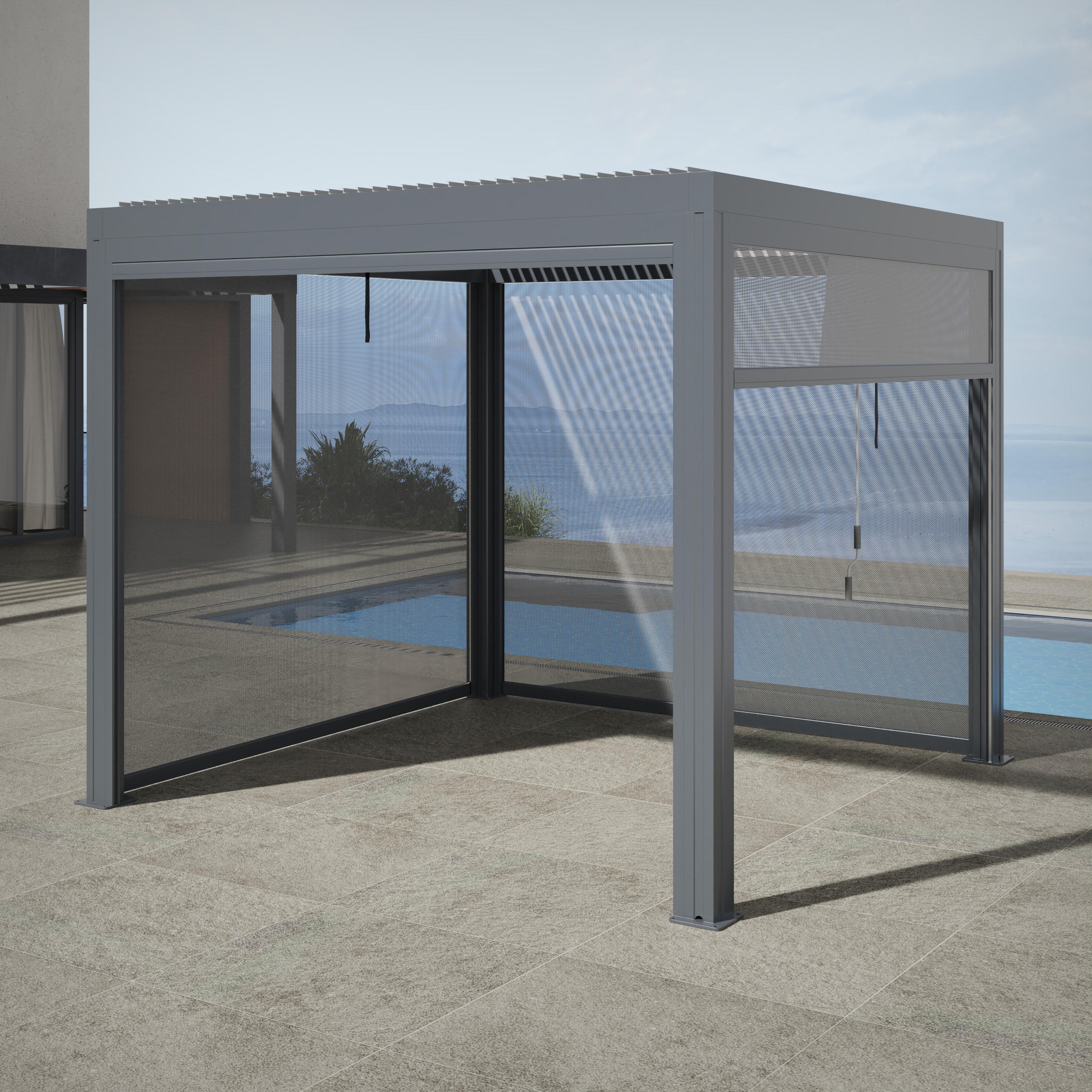 GAZEBO 3x3 grey with LED strip lights