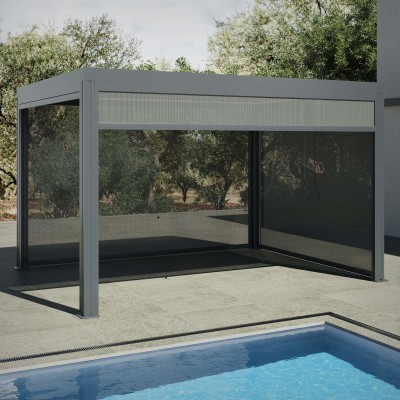 GAZEBO 3x4 grey with LED strip lights