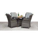 VICTORIA 4 Seat round dining set