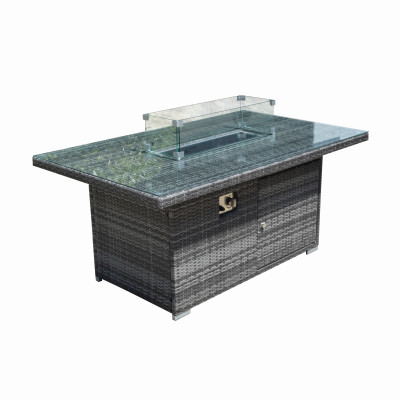 VIENNA rectangular Gas firepit table